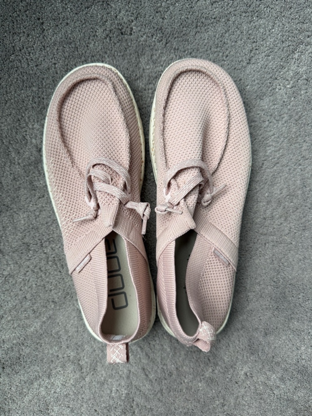 Hey Dude Women's Knit Slip-On Sneakers in Light Pink